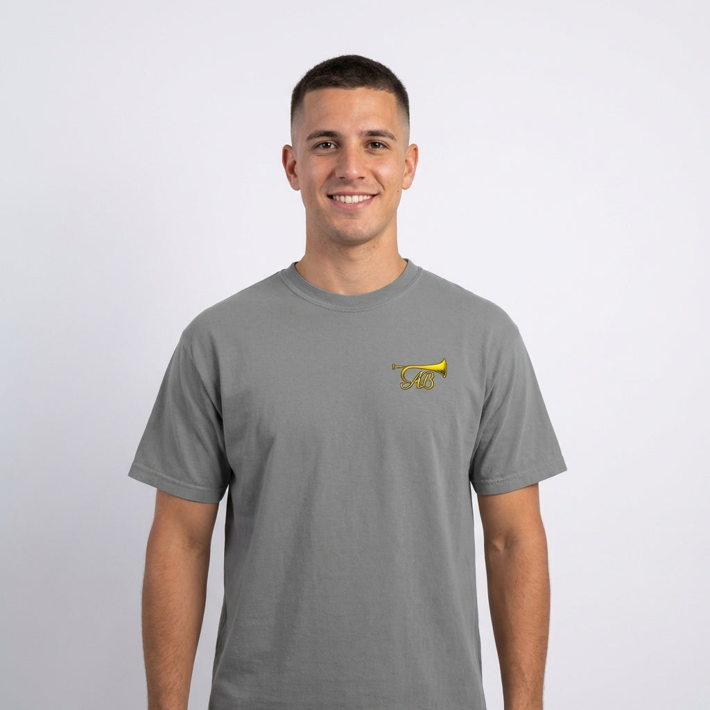 American Bugle Classic Black, Grey and Yellow Men's T-Shirt
