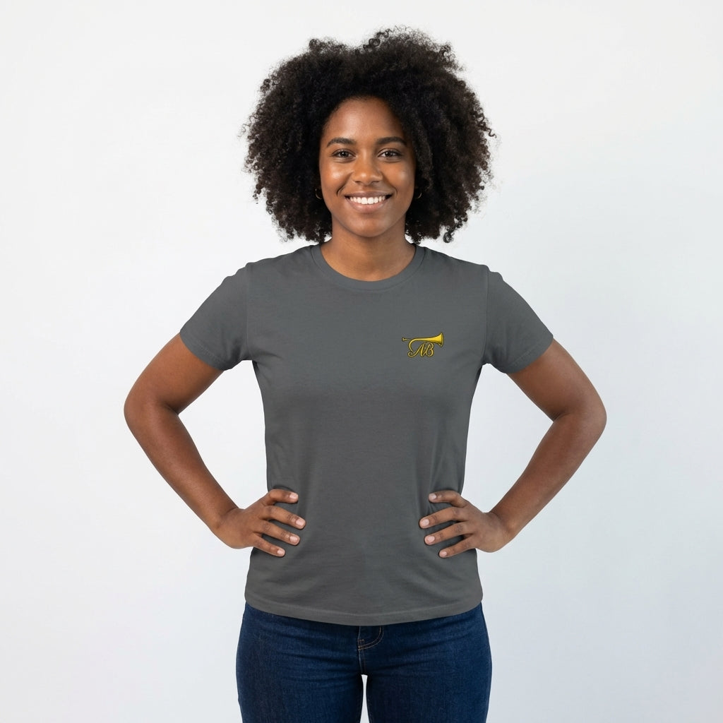 American Bugle Classic Black, Grey and Yellow Women's T-Shirt